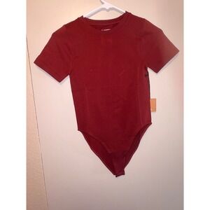 Astroremiges ShapeLite Short Sleeve Bodysuit Crimson Moonbeam Red Womens Small